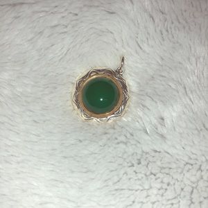 Heirloom Agate Pendant in Sterling & Bronze